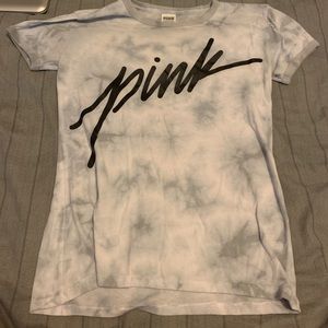 Grey tye-dye PINK T-shirt